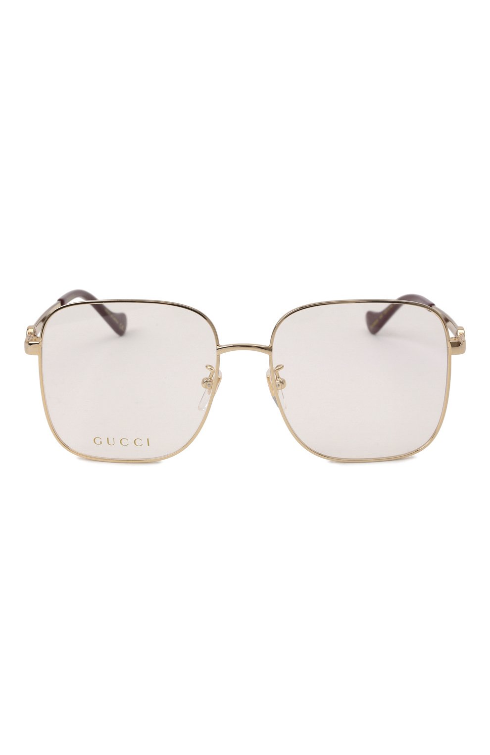 Женские оправа GUCCI золотого цвета по цене 31950 руб., арт. GG10920A 002 | Фото 3 Женские оправа GUCCI золотого цвета, арт. GG10920A 002 | Фото 3 (Тип очков: Оправа; Очки форма: Квадратные; Оптика Гендер: оптика-женское)