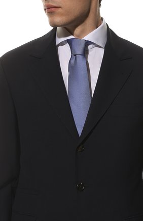 Мужской шелковый галстук BOSS синего цвета, арт. 50471623 | Фото 2 (Материал: Шелк, Текстиль; Принт: Без принта)