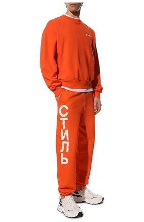 Мужские хлопковые джоггеры HERON PRESTON оранжевого цвета по цене 42150 руб., арт. HMCH024C99JER0012201 | Фото 2 Мужские хлопковые джоггеры HERON PRESTON оранжевого цвета, арт. HMCH024C99JER0012201 | Фото 2 (Материал внешний: Хлопок; Длина (брюки, джинсы): Стандартные; Силуэт М (брюки): Джоггеры; Стили: Спорт-шик)