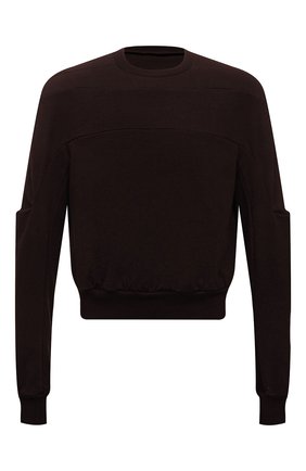 Мужской хлопковый свитшот RICK OWENS коричневого цвета по цене 62200 руб., арт. RU01B1279/BA | Фото 1 Мужской хлопковый свитшот RICK OWENS коричневого цвета, арт. RU01B1279/BA | Фото 1 (Длина (для топов): Стандартные; Рукава: Длинные; Материал внешний: Хлопок; Мужское Кросс-КТ: свитшот-одежда; Стили: Гранж; Принт: Без принта)