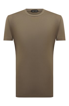 Мужская футболка из вискозы TOM FORD темно-бежевого цвета по цене 35650 руб., арт. BZ278/TFJ209 | Фото 1 Мужская футболка из вискозы TOM FORD темно-бежевого цвета, арт. BZ278/TFJ209 | Фото 1 (Рукава: Короткие; Длина (для топов): Стандартные; Материал внешний: Вискоза; Принт: Без принта; Стили: Кэжуэл)