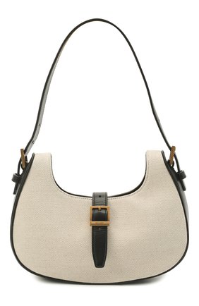 Женская сумка le fermoir SAINT LAURENT кремвого цвета по цене 164000 руб., арт. 672615/95G6W | Фото 1 Женская сумка le fermoir SAINT LAURENT кремвого цвета, арт. 672615/95G6W | Фото 1 (Сумки-технические: Сумки top-handle; Материал: Текстиль; Размер: small)