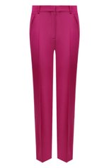 Женские шелковый брюки VALENTINO фуксия цвета, арт. XB0RB4Q56DE | Фото 1 (Материал внешний: Шелк; Стили: Гламурный; Длина (брюки, джинсы): Стандартные; Женское Кросс-КТ: Брюки-одежда; Силуэт Ж (брюки и джинсы): Узкие)