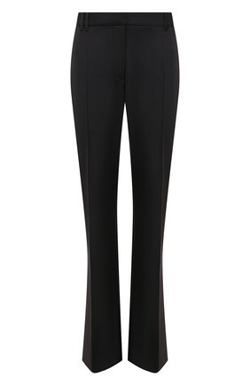 Женские шерстяные брюки THE ROW темно-серого цвета, арт. 6030W2162 | Фото 1 (Материал внешний: Шерсть; Длина (брюки, джинсы): Удлиненные; Материал подклада: Синтетический материал; Стили: Минимализм; Женское Кросс-КТ: Брюки-одежда; Силуэт Ж (брюки и джинсы): Расклешенные)