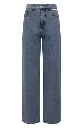 Женские джинсы FORTE DEI MARMI COUTURE голубого цвета, арт. 22SF2050 | Фото 1 (Длина (брюки, джинсы): Удлиненные; Материал внешний: Хлопок, Деним; Стили: Кэжуэл; Кросс-КТ: Деним; Силуэт Ж (брюки и джинсы): Широкие)