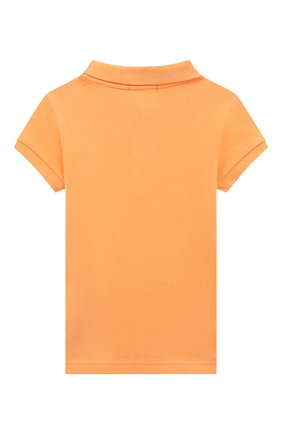 Детское хлопковое поло POLO RALPH LAUREN оранжевого цвета, арт. 312811484 | Фото 2 (Рукава: Короткие; Материал внешний: Хлопок; Ростовка одежда: 5 лет | 110 см, 6 лет | 116 см)