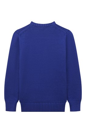 Детский хлопковый пуловер POLO RALPH LAUREN синего цвета, арт. 323862031 | Фото 2 (Материал внешний: Хлопок; Рукава: Длинные; Мальчики Кросс-КТ: Пуловер-одежда)