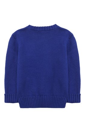Детский хлопковый пуловер POLO RALPH LAUREN синего цвета, арт. 320862031 | Фото 2 (Кросс-КТ НВ: Пуловеры)
