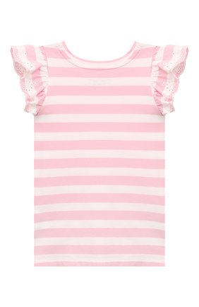 Детская хлопковый топ POLO RALPH LAUREN розового цвета, арт. 311862281 | Фото 2 (Материал внешний: Хлопок; Рукава: Короткие; Ростовка одежда: 2 года | 92 см, 3 года | 98 см, 4 года | 104 см)