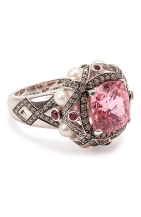 Женское кольцо pearls QUEENSBEE светло-розового цвета, арт. 101344/9,27 | Фото 1 (Материал: Серебро)