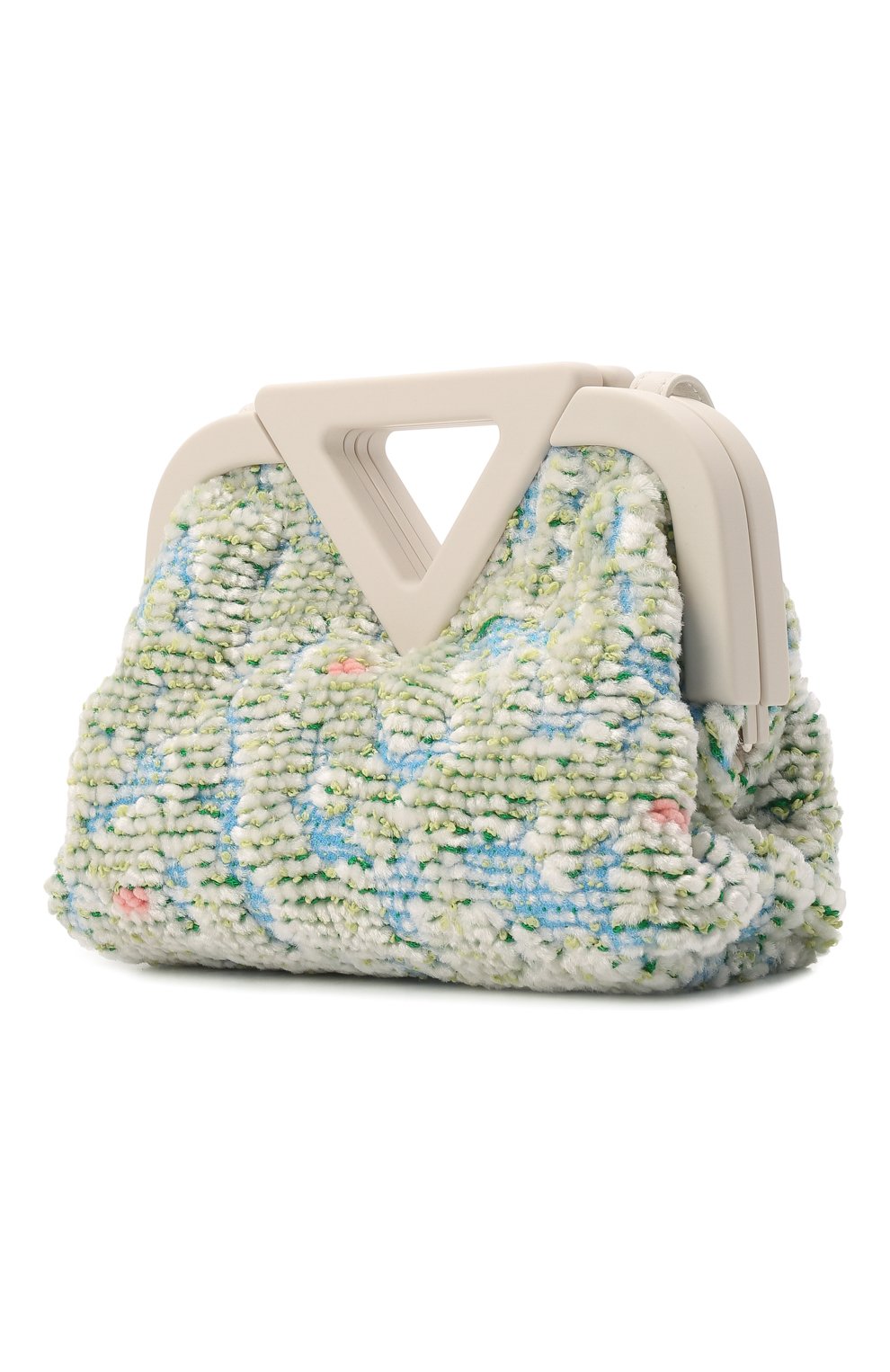 Женская сумка point small BOTTEGA VENETA разноцветного цвета по цене 189500 руб., арт. 690677/V1T61 | Фото 4 Женская сумка point small BOTTEGA VENETA разноцветного цвета, арт. 690677/V1T61 | Фото 4 (Сумки-технические: Сумки через плечо, Сумки top-handle; Ремень/цепочка: На ремешке; Материал: Текстиль; Размер: small)