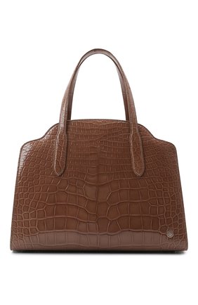 Женская сумка sesia large из кожи аллигатора LORO PIANA коричневого цвета по цене 4120000 руб., арт. FAL6770/AMIS | Фото 1 Женская сумка sesia large из кожи аллигатора LORO PIANA коричневого цвета, арт. FAL6770/AMIS | Фото 1 (Материал: Экзотическая кожа; Ремень/цепочка: На ремешке; Размер: large; Сумки-технические: Сумки top-handle, Сумки через плечо)