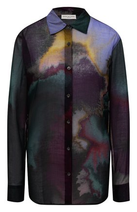Женская хлопковая рубашка DRIES VAN NOTEN разноцветного цвета по цене 56950 руб., арт. 221-010776-4125 | Фото 1 Женская хлопковая рубашка DRIES VAN NOTEN разноцветного цвета, арт. 221-010776-4125 | Фото 1 (Рукава: Длинные; Длина (для топов): Удлиненные; Материал внешний: Хлопок; Женское Кросс-КТ: Рубашка-одежда; Принт: С принтом; Стили: Романтичный)