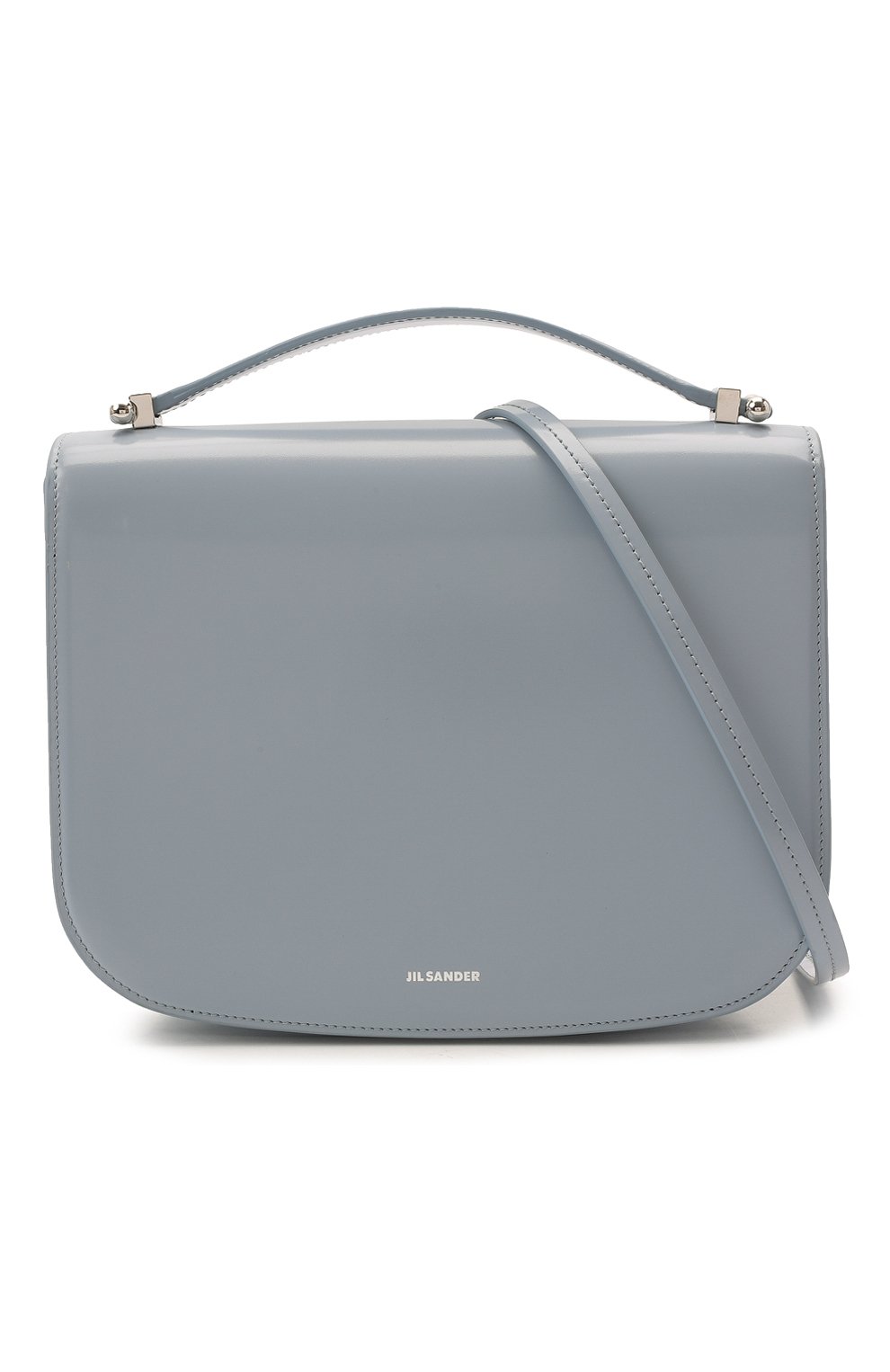 Женская сумка taos JIL SANDER голубого цвета по цене 178000 руб., арт. JSPU853526-WUB00083N | Фото 7 Женская сумка taos JIL SANDER голубого цвета, арт. JSPU853526-WUB00083N | Фото 7 (Сумки-технические: Сумки top-handle; Материал: Натуральная кожа; Ремень/цепочка: На ремешке; Размер: small)