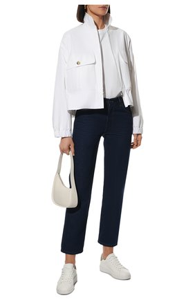 Женская льняная куртка LORO PIANA белого цвета, арт. FAM0650 | Фото 2 (Материал внешний: Лен; Рукава: Длинные; Длина (верхняя одежда): Короткие; Материал подклада: Лен; Кросс-КТ: Куртка; Стили: Кэжуэл)