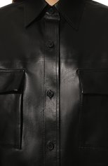 Женская кожаная рубашка TOM FORD черного цвета, арт. CAL555-LEX217 | Фото 5 (Рукава: Длинные; Принт: Без принта; Женское Кросс-КТ: Рубашка-одежда; Стили: Гранж; Длина (для топов): Удлиненные; Материал внешний: Натуральная кожа)