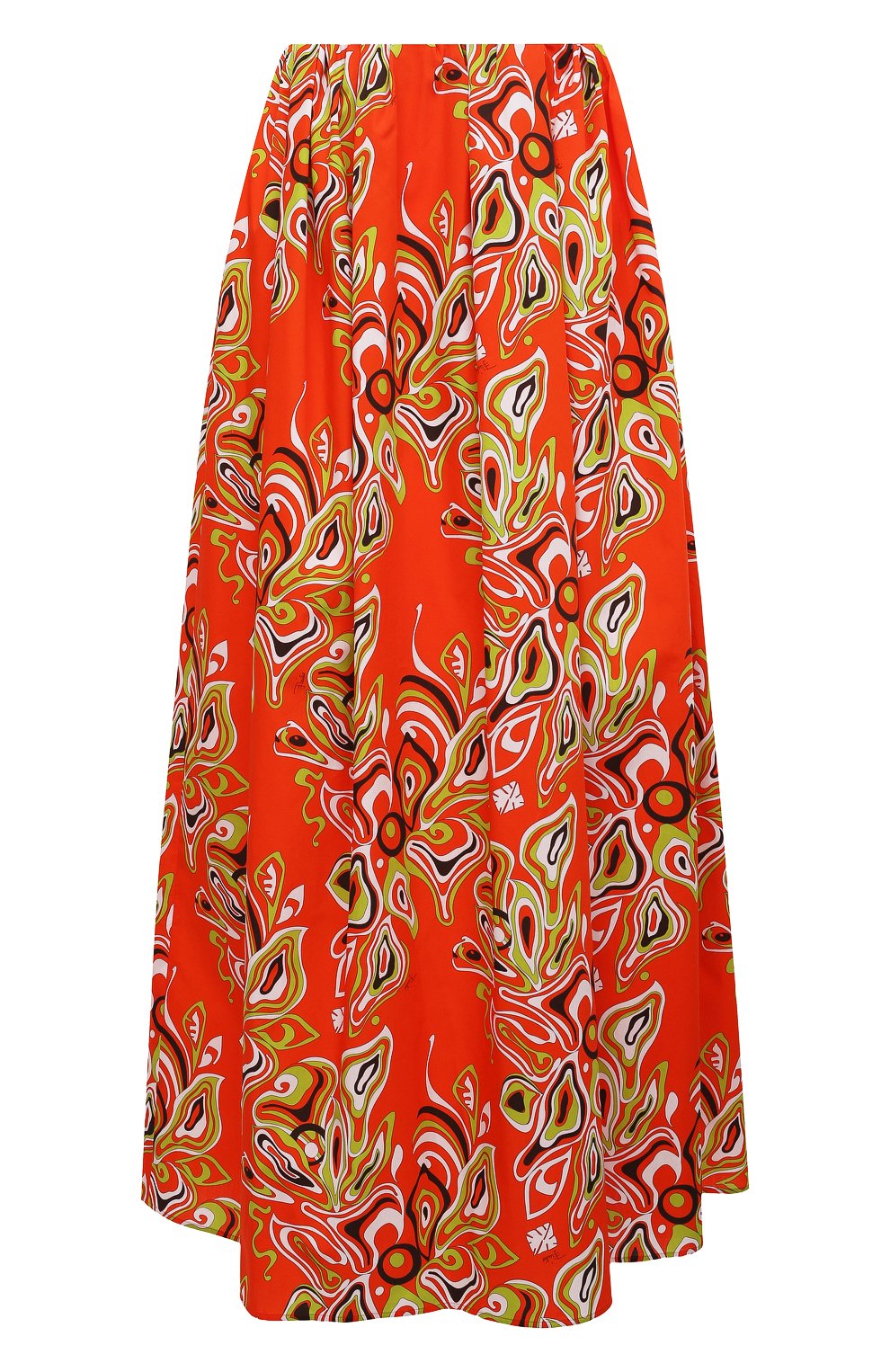 Хлопковая юбка Emilio Pucci оранжевого цвета