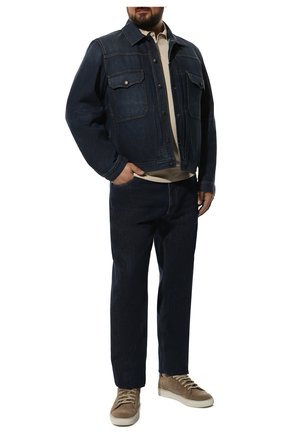 Мужская джинсовая куртка CANALI темно-синего цвета, арт. 040696P/SG02326/58-68 | Фото 2 (Рукава: Длинные; Материал внешний: Хлопок, Деним; Длина (верхняя одежда): Короткие; Кросс-КТ: Деним, Куртка; Стили: Кэжуэл)