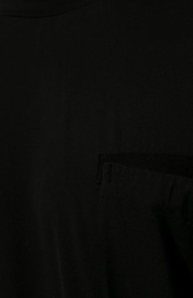 Мужская хлопковый лонгслив TRANSIT черного цвета, арт. CFUTRQ1365 | Фото 5 (Рукава: Длинные; Принт: Без принта; Длина (для топов): Стандартные; Материал внешний: Хлопок; Стили: Кэжуэл)