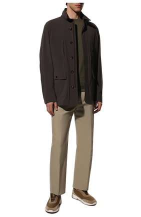 Мужская куртка KIRED темно-серого цвета, арт. WY0SHIW6905012000 | Фото 2 (Рукава: Длинные; Длина (верхняя одежда): Короткие; Материал внешний: Синтетический материал; Кросс-КТ: Ветровка, Куртка; Стили: Кэжуэл)