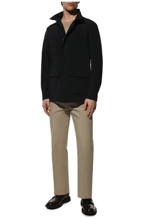 Мужская куртка KIRED темно-синего цвета, арт. WY0SHIW6905003001 | Фото 2 (Рукава: Длинные; Длина (верхняя одежда): Короткие; Материал внешний: Синтетический материал; Кросс-КТ: Ветровка, Куртка; Стили: Кэжуэл)