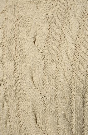 Мужской хлопковый свитер LORO PIANA светло-бежевого цвета, арт. FAM0508 | Фото 5 (Рукава: Длинные; Принт: Без принта; Длина (для топов): Стандартные; Материал внешний: Хлопок; Мужское Кросс-КТ: Свитер-одежда; Стили: Кэжуэл)