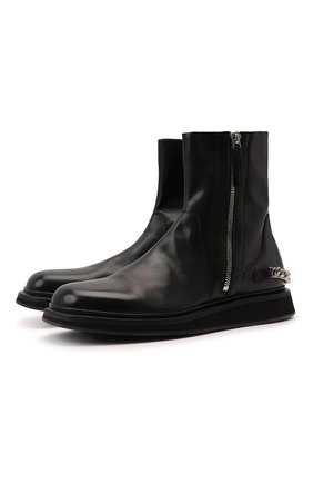 Мужские кожаные сапоги PREMIATA черного цвета, арт. 31966/TAN0 | Фото 1 (Материал внутренний: Натуральная кожа; Материал внешний: Кожа; Материал утеплителя: Без утеплителя; Мужское Кросс-КТ: Сапоги-обувь)