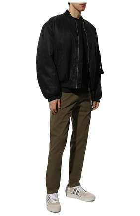 Мужские хлопковые брюки ASPESI хаки цвета, арт. S2 A CP17 G399 | Фото 2 (Материал внешний: Хлопок; Длина (брюки, джинсы): Стандартные; Случай: Повседневный; Силуэт М (брюки): Чиносы; Стили: Кэжуэл)