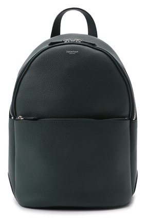 Мужской кожаный рюкзак SERAPIAN темно-зеленого цвета, арт. SRCCHMLL692431B | Фото 1 (Материал: Натуральная кожа; Размер: large; Стили: Классический)