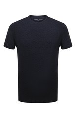 Мужская футболка DEREK ROSE темно-синего цвета, арт. 3048-L0ND006 | Фото 1 (Кросс-КТ: домашняя одежда; Рукава: Короткие; Материал внешний: Синтетический материал; Длина (для топов): Стандартные)