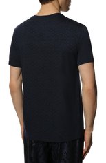 Мужская футболка DEREK ROSE темно-синего цвета, арт. 3048-L0ND006 | Фото 4 (Кросс-КТ: домашняя одежда; Рукава: Короткие; Материал внешний: Синтетический материал; Длина (для топов): Ста�ндартные)