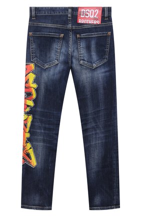 Детские джинсы DSQUARED2 темно-синего цвета по цене 25950 руб., арт. DQ0236-D009F | Фото 2 Детские джинсы DSQUARED2 темно-синего цвета, арт. DQ0236-D009F | Фото 2 (Материал внешний: Хлопок; Детали: Декор; Ростовка одежда: 10 - 11 лет | 140 - 146см, 12 лет | 152 см, 13 - 15 лет | 158 см, 16 лет | 164 см, 4 года | 104 см, 6 лет | 116 см, 8 лет | 128 см)