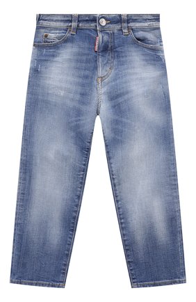 Детские джинсы DSQUARED2 синего цвета по цене 29950 руб., арт. DQ0501-D009T | Фото 1 Детские джинсы DSQUARED2 синего цвета, арт. DQ0501-D009T | Фото 1 (Материал внешний: Хлопок; Детали: Потертости; Ростовка одежда: 10 - 11 лет | 140 - 146см, 12 лет | 152 см, 13 - 15 лет | 158 см, 16 лет | 164 см, 4 года | 104 см, 6 лет | 116 см, 8 лет | 128 см)