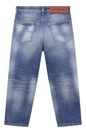 Детские джинсы DSQUARED2 синего цвета по цене 29950 руб., арт. DQ0501-D009T | Фото 2 Детские джинсы DSQUARED2 синего цвета, арт. DQ0501-D009T | Фото 2 (Материал внешний: Хлопок; Детали: Потертости; Ростовка одежда: 10 - 11 лет | 140 - 146см, 12 лет | 152 см, 13 - 15 лет | 158 см, 16 лет | 164 см, 4 года | 104 см, 6 лет | 116 см, 8 лет | 128 см)
