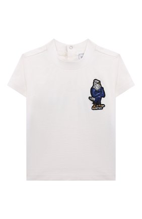 Детский хлопковая футболка EMPORIO ARMANI белого цвета, арт. 3LHT6A/1JWZZ | Фото 1