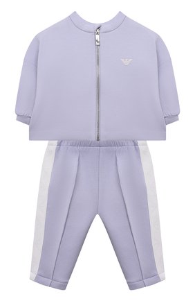 Детский комплект из толстовки и брюк EMPORIO ARMANI сиреневого цвета по цене 20500 руб., арт. 3LEV04/1JHSZ | Фото 1 Детский комплект из толстовки и брюк EMPORIO ARMANI сиреневого цвета, арт. 3LEV04/1JHSZ | Фото 1 (Кросс-КТ НВ: Костюм)