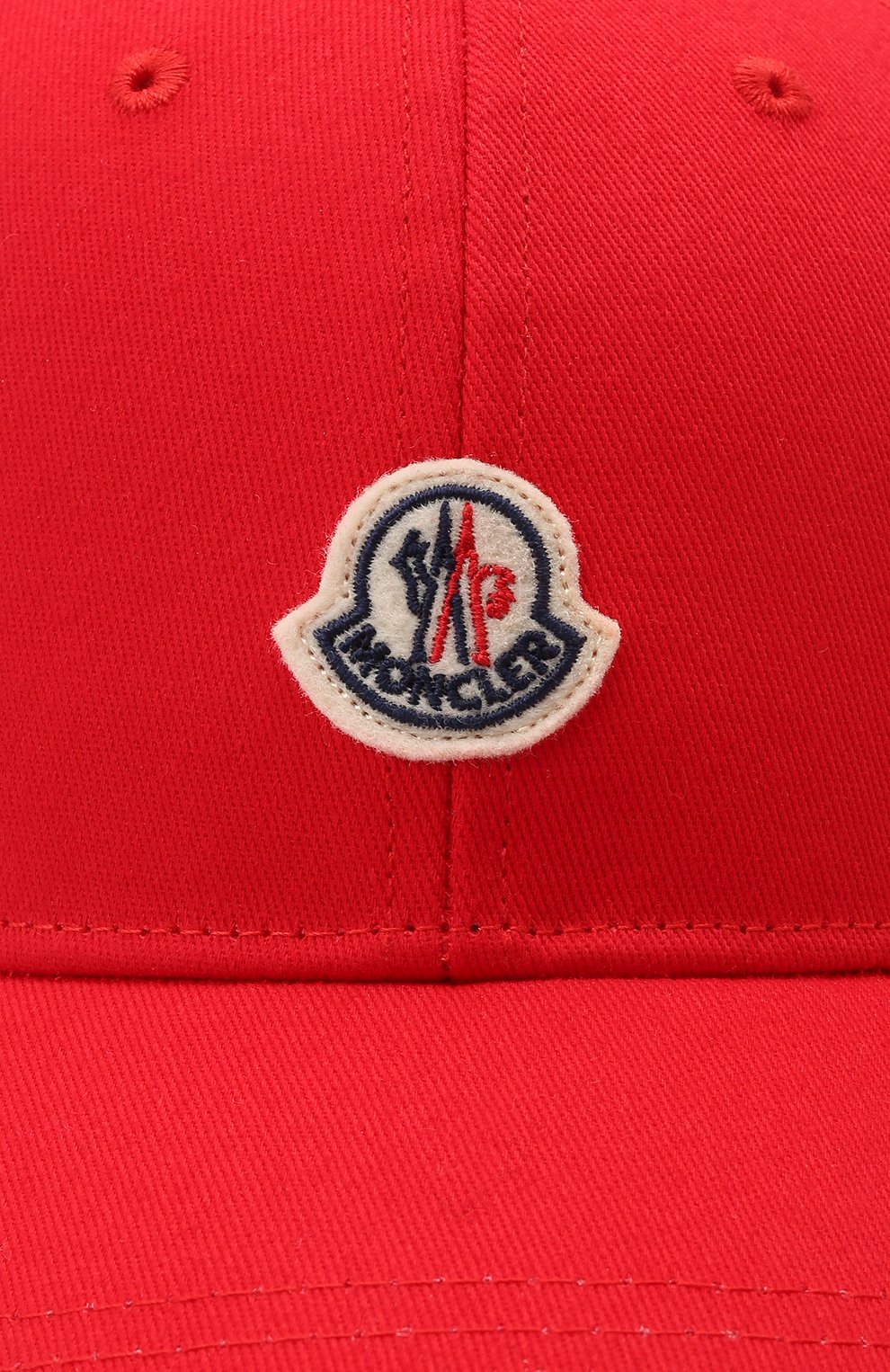 Детская хлопковая бейсболка MONCLER красного цвета, арт. H1-954-3B000-16-04863 | Фото 3 (Материал: Текстиль, Хлопок)