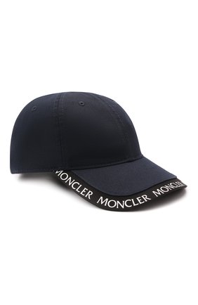 Детская хлопковая бейсболка MONCLER темно-синего цвета по цене 15900 руб., арт. H1-954-3B000-04-04863 | Фото 1 Детская хлопковая бейсболка MONCLER темно-синего цвета, арт. H1-954-3B000-04-04863 | Фото 1 (Материал: Хлопок, Текстиль)