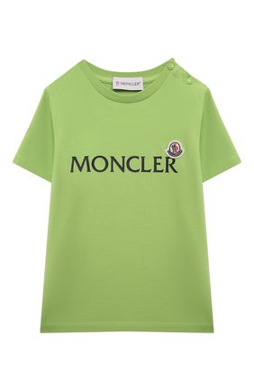 Детский комплект из футболки и шорт MONCLER зеленого цвета по цене 19900 руб., арт. H1-951-8M000-24-8790N | Фото 2 Детский комплект из футболки и шорт MONCLER зеленого цвета, арт. H1-951-8M000-24-8790N | Фото 2 (Кросс-КТ НВ: Костюм)