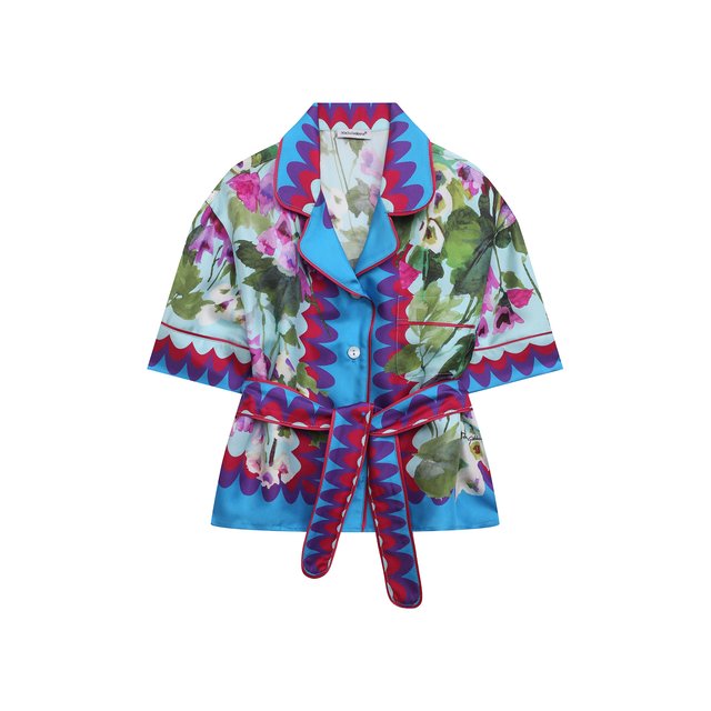 Шелковая блузка Dolce & Gabbana L55S42/G7B3T/2-6