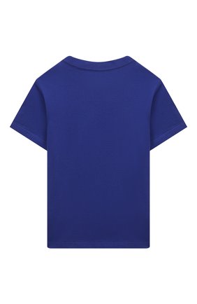 Детская хлопковая футболка POLO RALPH LAUREN синего цвета, арт. 322865660 | Фото 2 (Рукава: Короткие; Материал внешний: Хлопок)