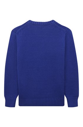 Детский хлопковый пуловер POLO RALPH LAUREN синего цвета, арт. 322862031 | Фото 2 (Материал внешний: Хлопок; Рукава: Длинные; Мальчики Кросс-КТ: Пуловер-одежда)