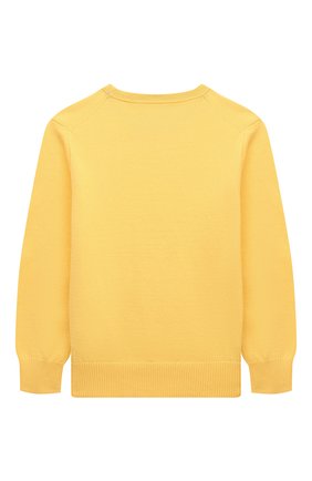 Детский хлопковый пуловер POLO RALPH LAUREN желтого цвета, арт. 322799887 | Фото 2 (Материал внешний: Хлопок; Рукава: Длинные; Мальчики Кросс-КТ: Пуловер-одежда)