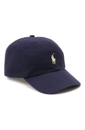 Детская хлопковая бейсболка POLO RALPH LAUREN темно-синего цвета по цене 3820 руб., арт. 322552489 | Фото 1 Детская хлопковая бейсболка POLO RALPH LAUREN темно-синего цвета, арт. 322552489 | Фото 1 (Материал: Текстиль, Хлопок)