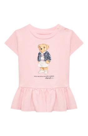 Детский комплект из футболки и брюк POLO RALPH LAUREN розового цвета, арт. 310865452 | Фото 2 (Кросс-КТ НВ: Костюм)