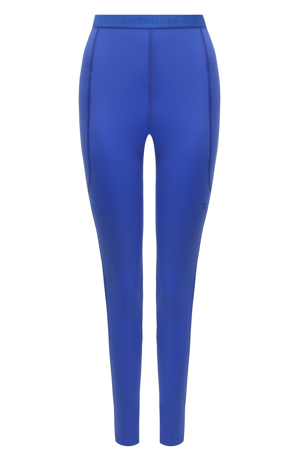 Женские леггинсы BALENCIAGA синего цвета, арт. 675333/4B5B6 | Фото 1 (Женское Кросс-КТ: Леггинсы-одежда; Длина (брюки, джинсы): Стандартные; Материал внешний: Синтетический материал; Стили: Спорт-шик)
