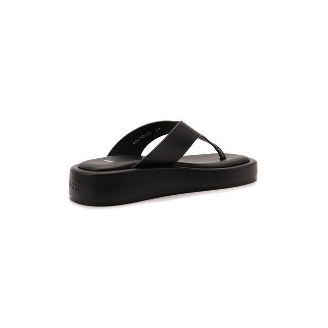 Кожаные сандалии BOSS 50470559, цвет чёрный, размер 37 - фото 5