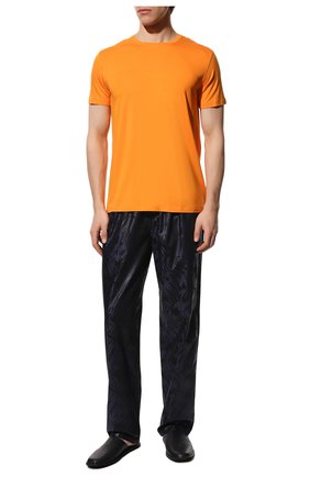 Мужская футболка DEREK ROSE оранжевого цвета, арт. 3048-BASE012 | Фото 2 (Рукава: Короткие; Материал внешний: Синтетический материал; Длина (для топов): Стандартные; Кросс-КТ: домашняя одежда)