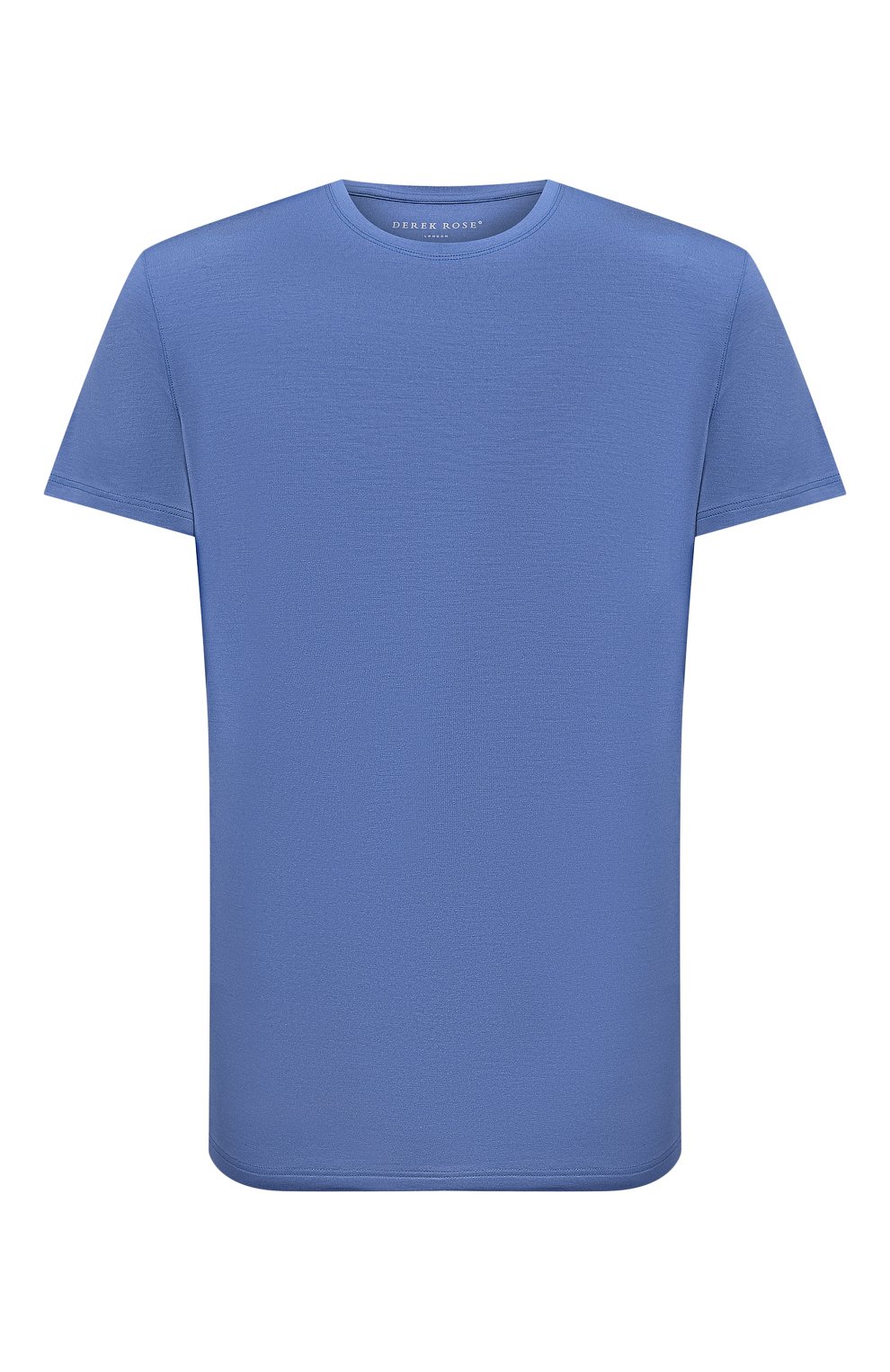 Мужская футболка DEREK ROSE голубого цвета, арт. 3048-BASE012 | Фото 1 (Кросс-КТ: домашняя одежда; Рукава: Короткие; Материал внешний: Синтетический материал; Длина (для топов): Стандартные)