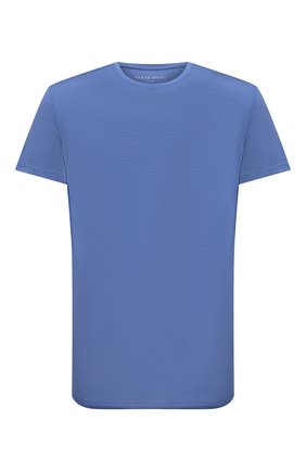 Мужская футболка DEREK ROSE голубого цвета, арт. 3048-BASE012 | Фото 1 (Рукава: Короткие; Длина (для топов): Стандартные; Материал внешний: Синтетический материал; Кросс-КТ: домашняя одежда)